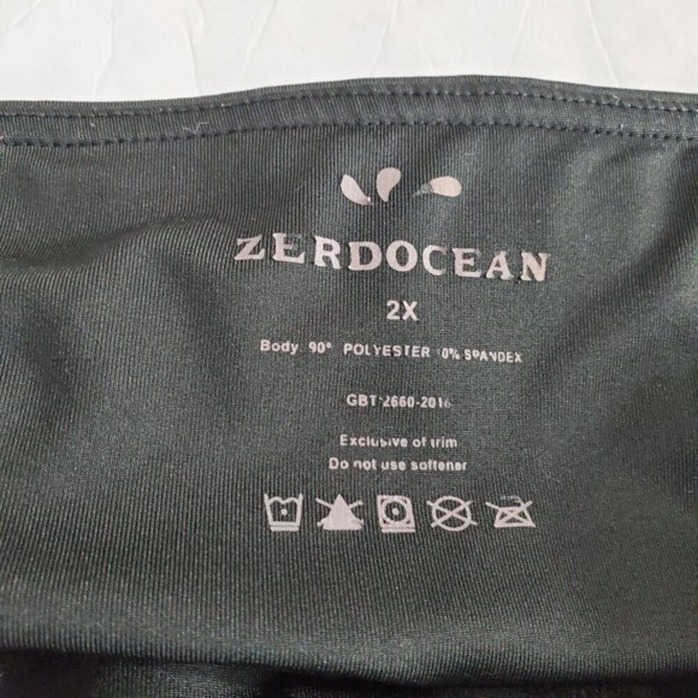 Zerdocean Leggings 2X Crop Capris Workout Yoga Pants Black Plus Size - Picture 7 of 9